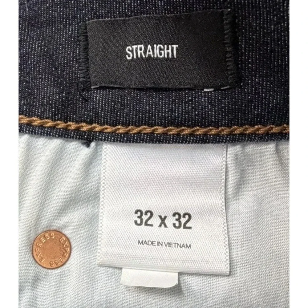 Express Straight Leg Dark Wash Men's Jeans Size 32x32 Indigo Denim
